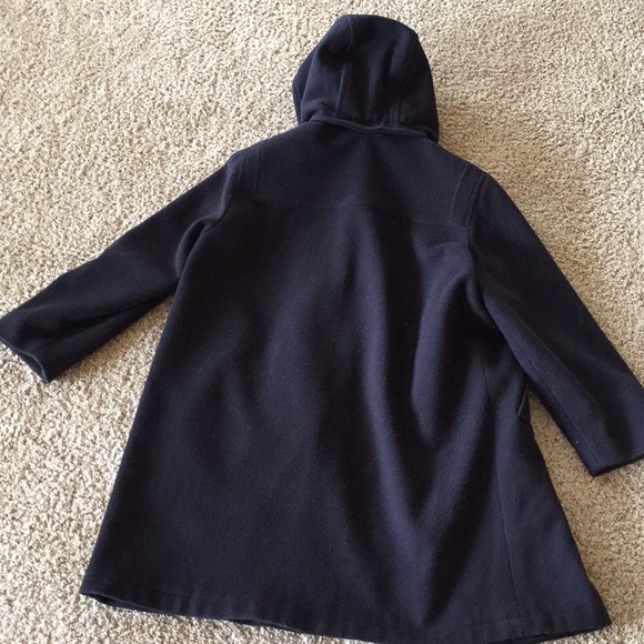 Talbots knee length pea coat/zipper/button hoodie - Picture 5 of 8